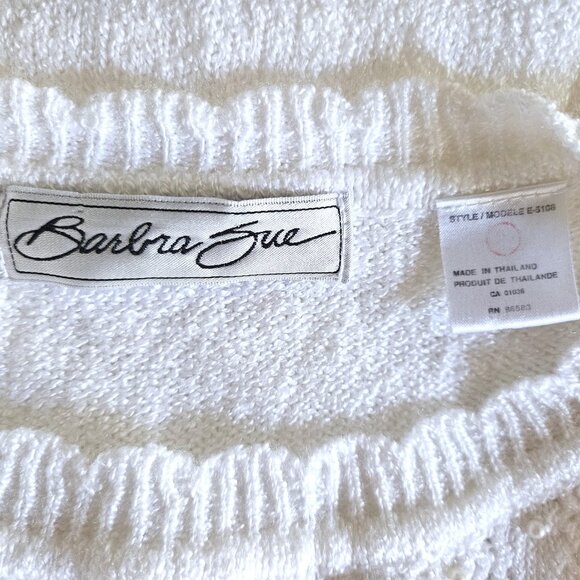 Size L to XL Vintage 1990s Barbra Sue Beaded Sweater - Picture 9 of 9